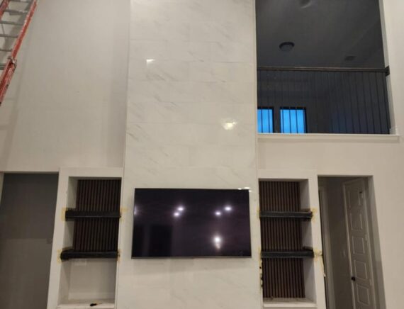 Wood Tiling and Entertainment Center Project (19)